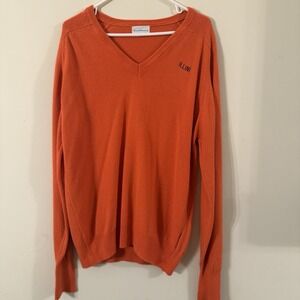 VTG Town&Country‎ Illini Sweater Orange Womens L Univ. Of Illinois Embroidery